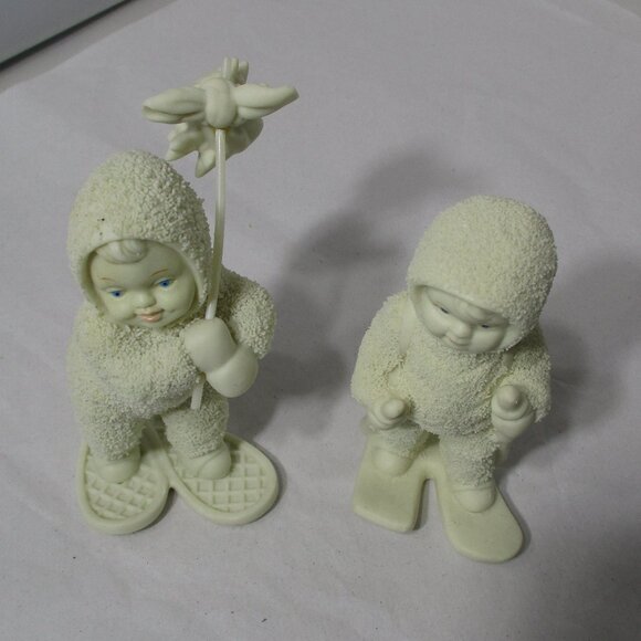 Lot of 2 Adorable Retired Snowbabies Snow Baby Figurines Dept 56 - Picture 6 of 11